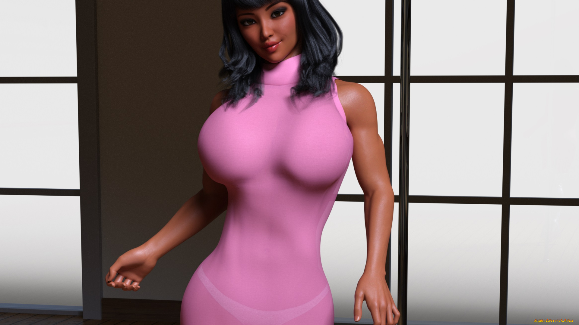 3д, графика, люди, , people, девушка, взгляд, фон