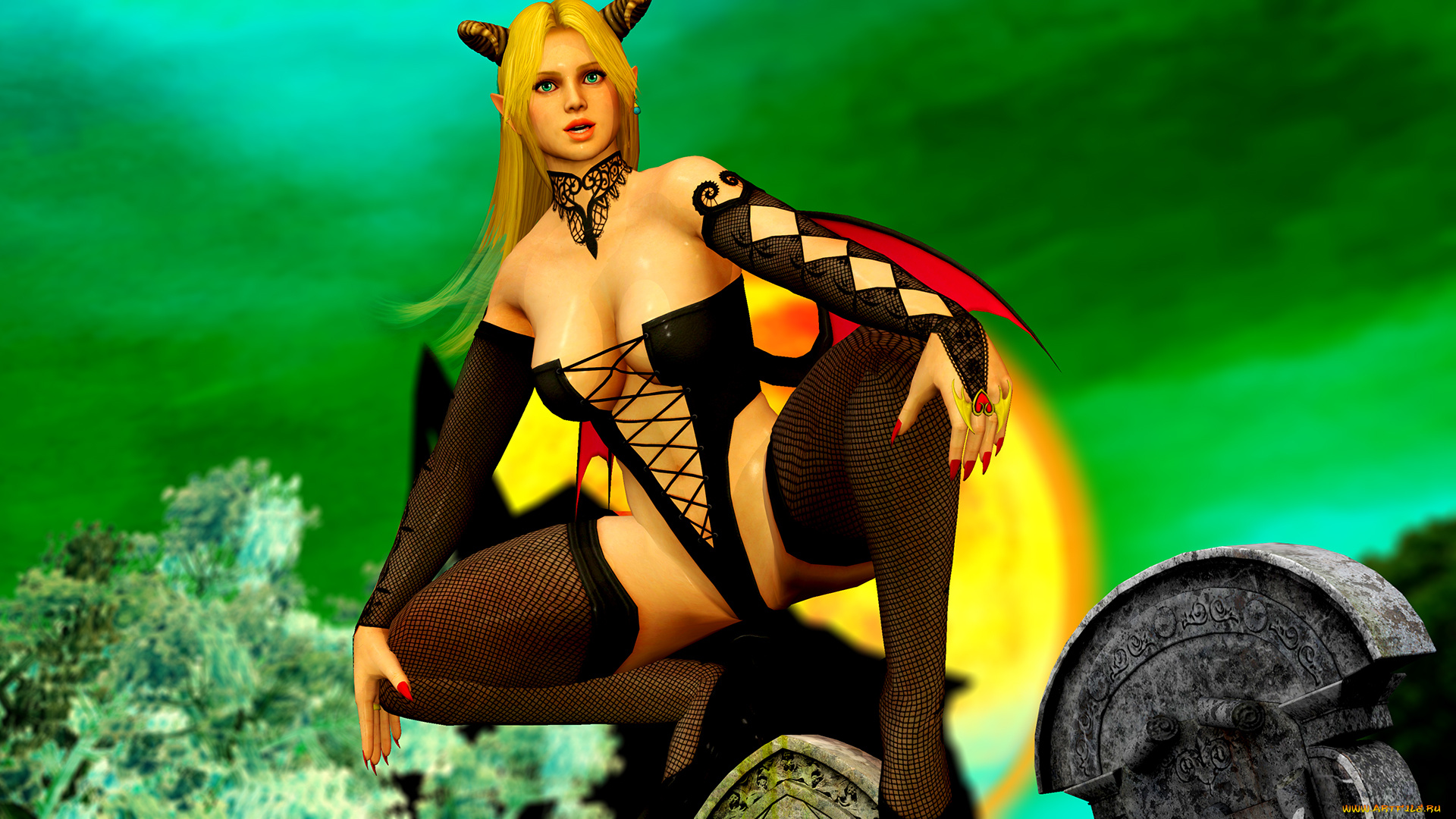 3д, графика, праздники, , holidays, девушка, взгляд, фон