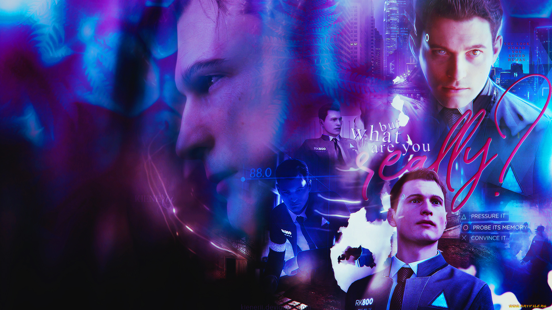 detroit, become, human, видео, игры, detroit, , become, human, взгляд, фон, мужчина