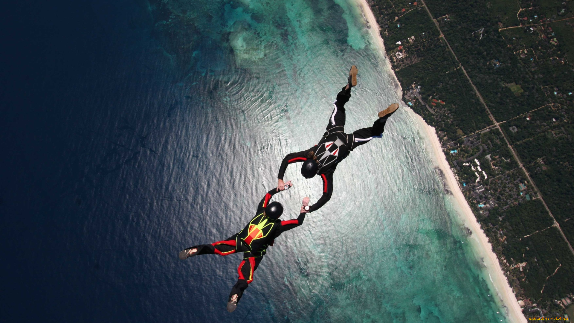 спорт, экстрим, полет, люди