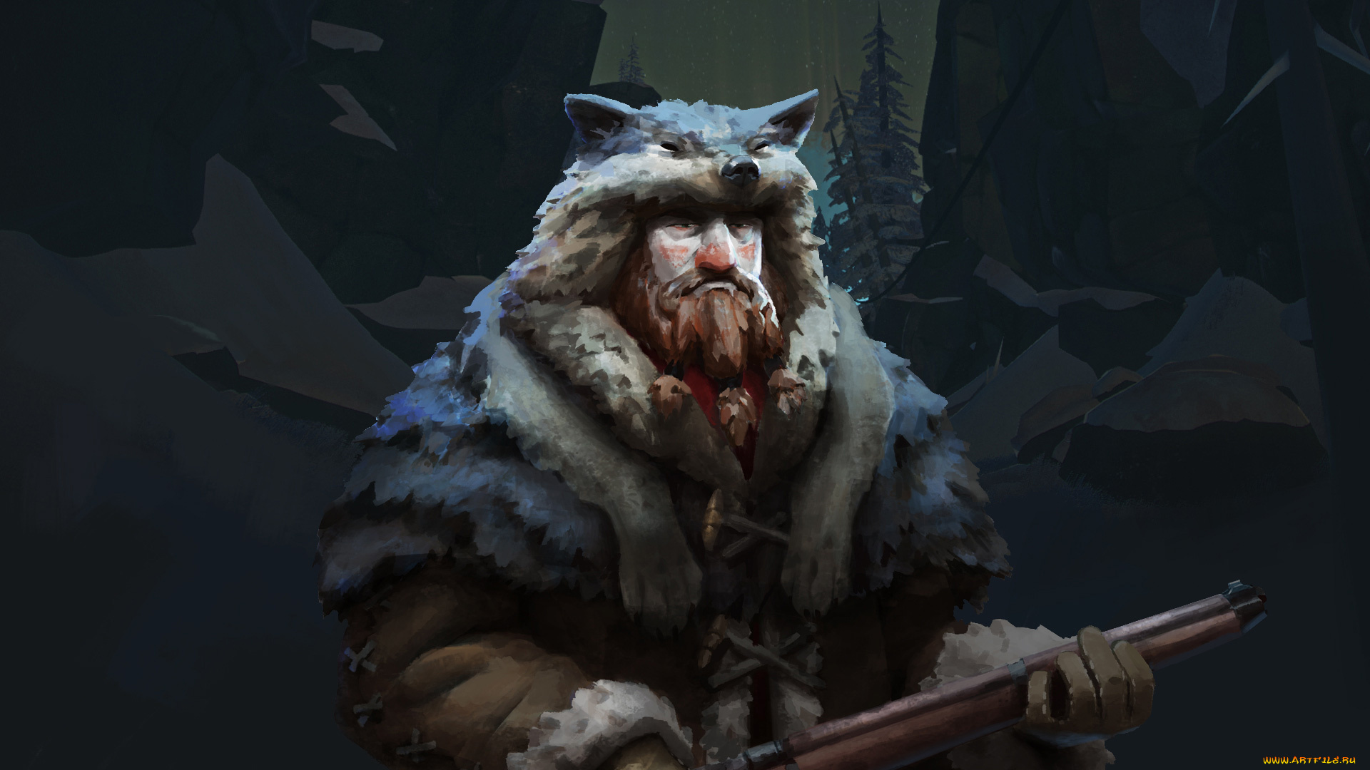 видео, игры, the, long, dark, иеремия, охотник, шкура, ружье