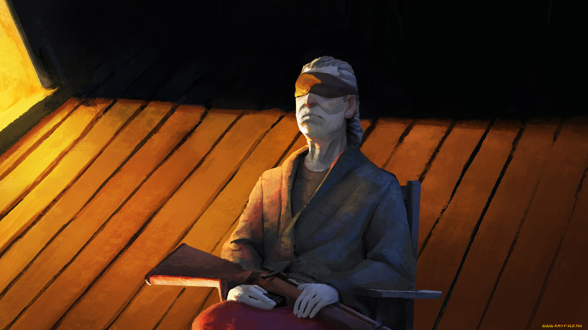 видео, игры, the, long, dark, слепой, старик, ружье