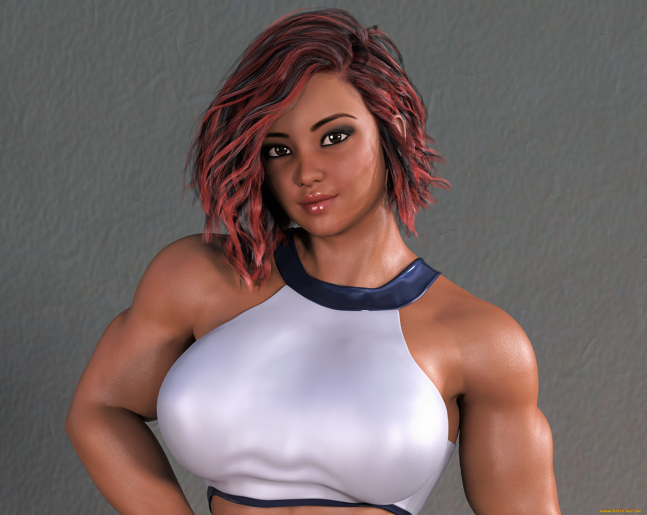 3д, графика, люди, , people, девушка, взгляд, фон, грудь