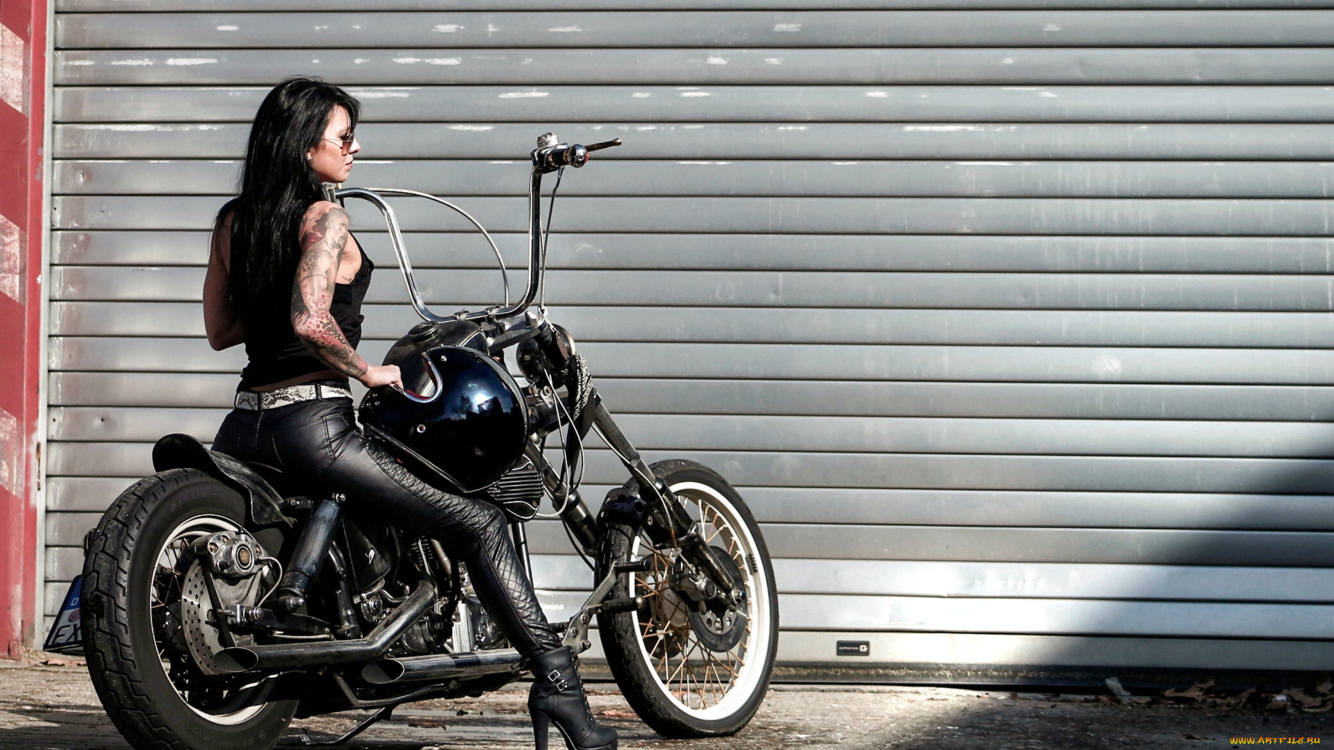 мотоциклы, мото, с, девушкой, девушка, мотоцикл