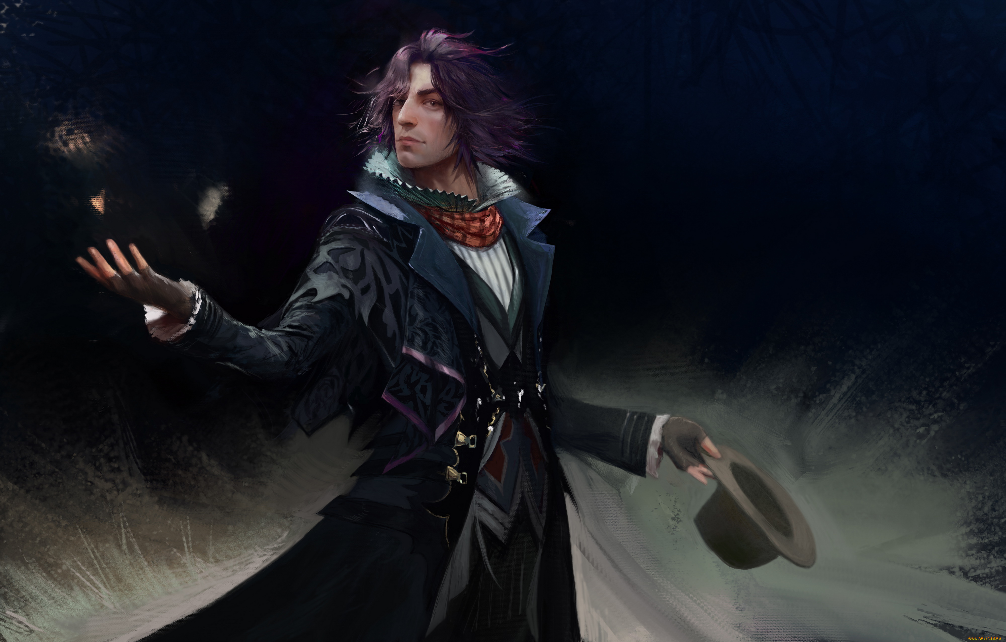 final, fantasy, xv, видео, игры, мужчина, фон, взгляд, цилиндр