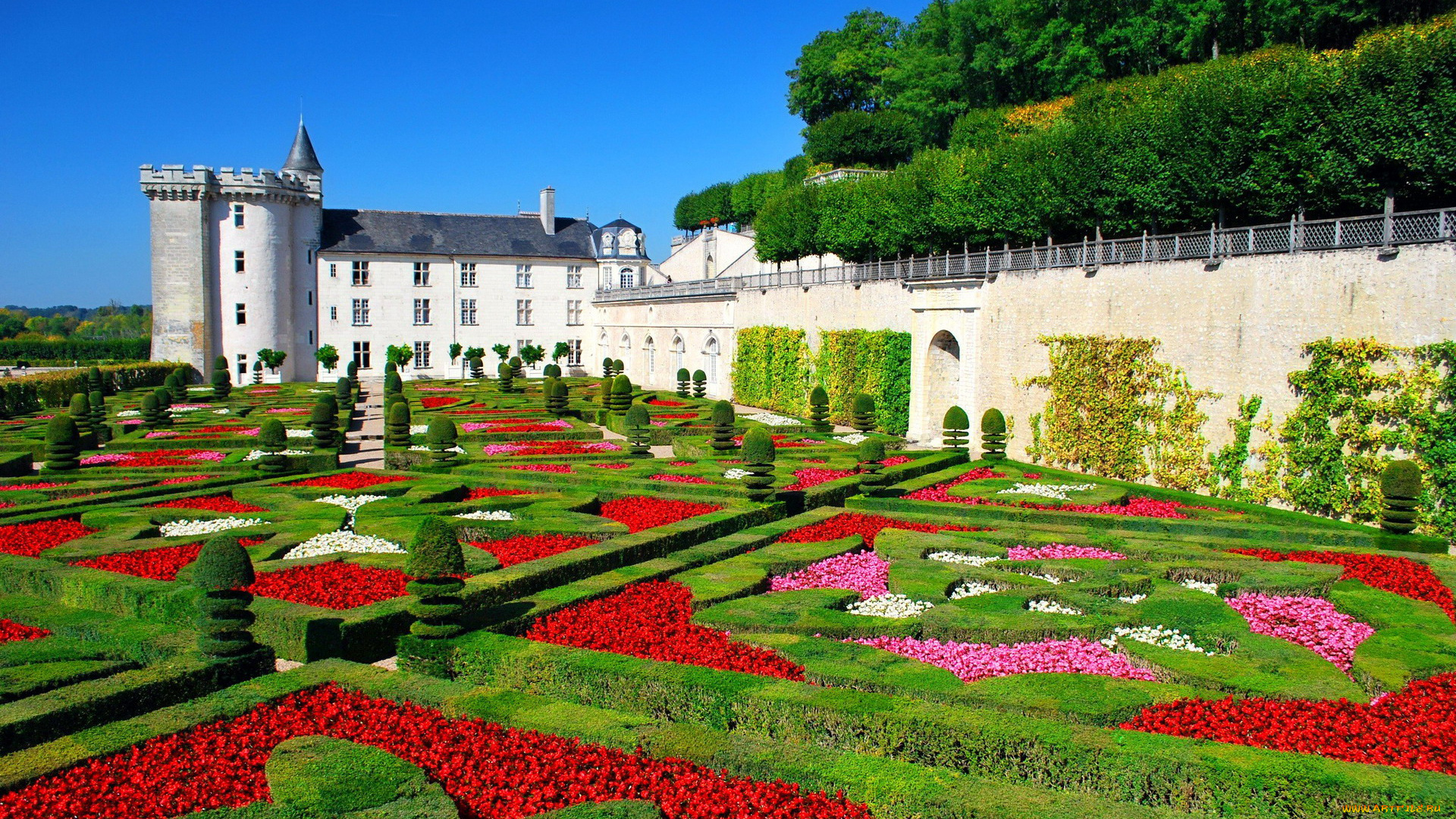 chateau, de, villandry, города, замки, франции, chateau, de, villandry