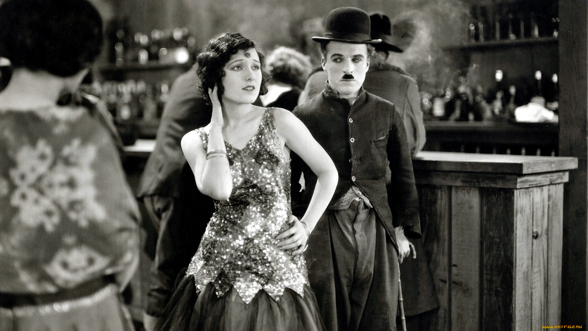 кино, фильмы, the, gold, rush, чарли, чаплин, девушка, бар