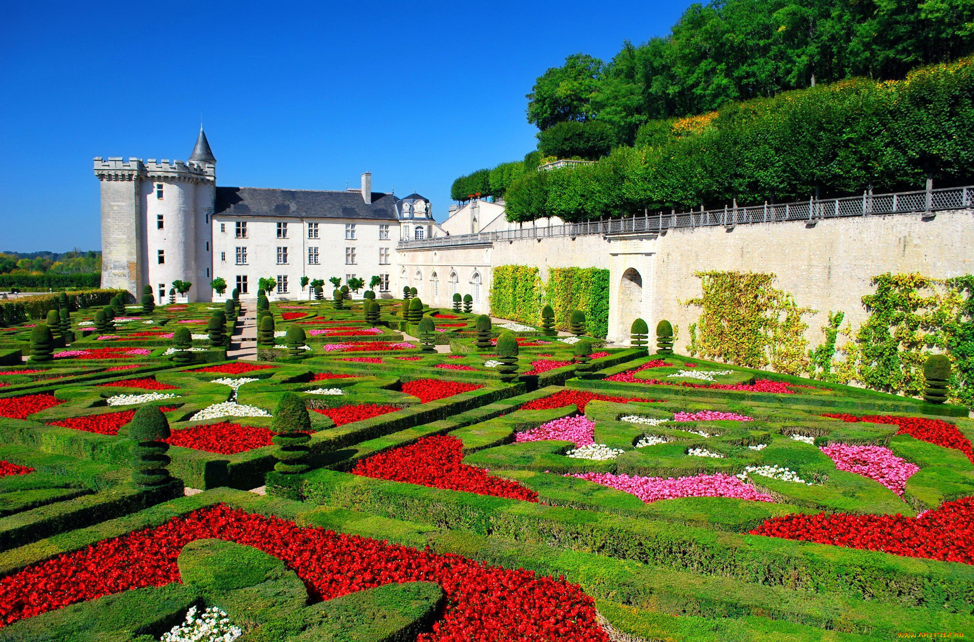 chateau, de, villandry, города, замки, франции, chateau, de, villandry