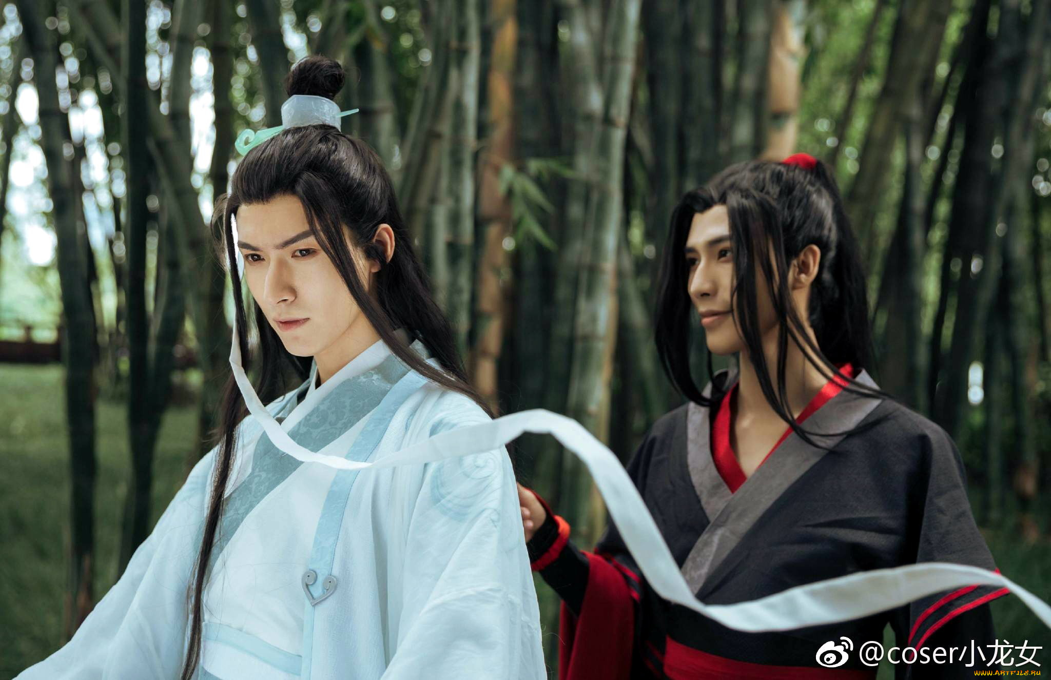 мужчины, -, креатив, , косплей, лань, ванцзи, вэй, усянь, лента, лес