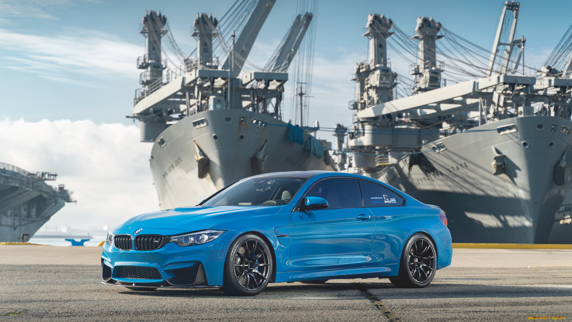 автомобили, bmw, 2022, m4, f82, синий, купе, новый, морской, порт, немецкие, авто, бмв