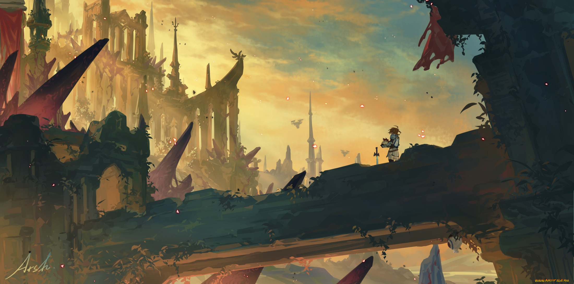 видео, игры, the, legend, of, zelda, линк, мост, город