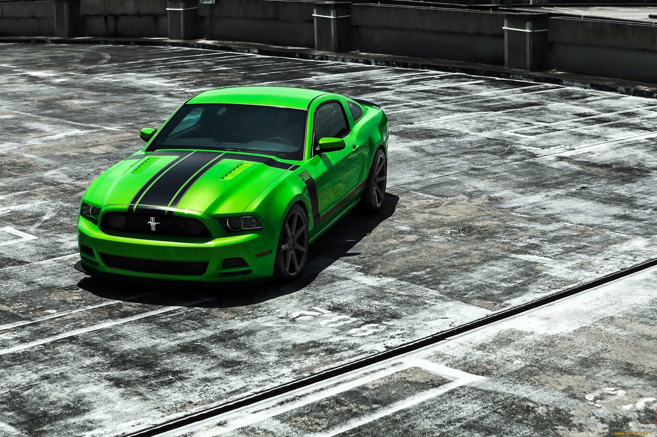 ford, mustang, автомобили, mustang, зеленый, площадка