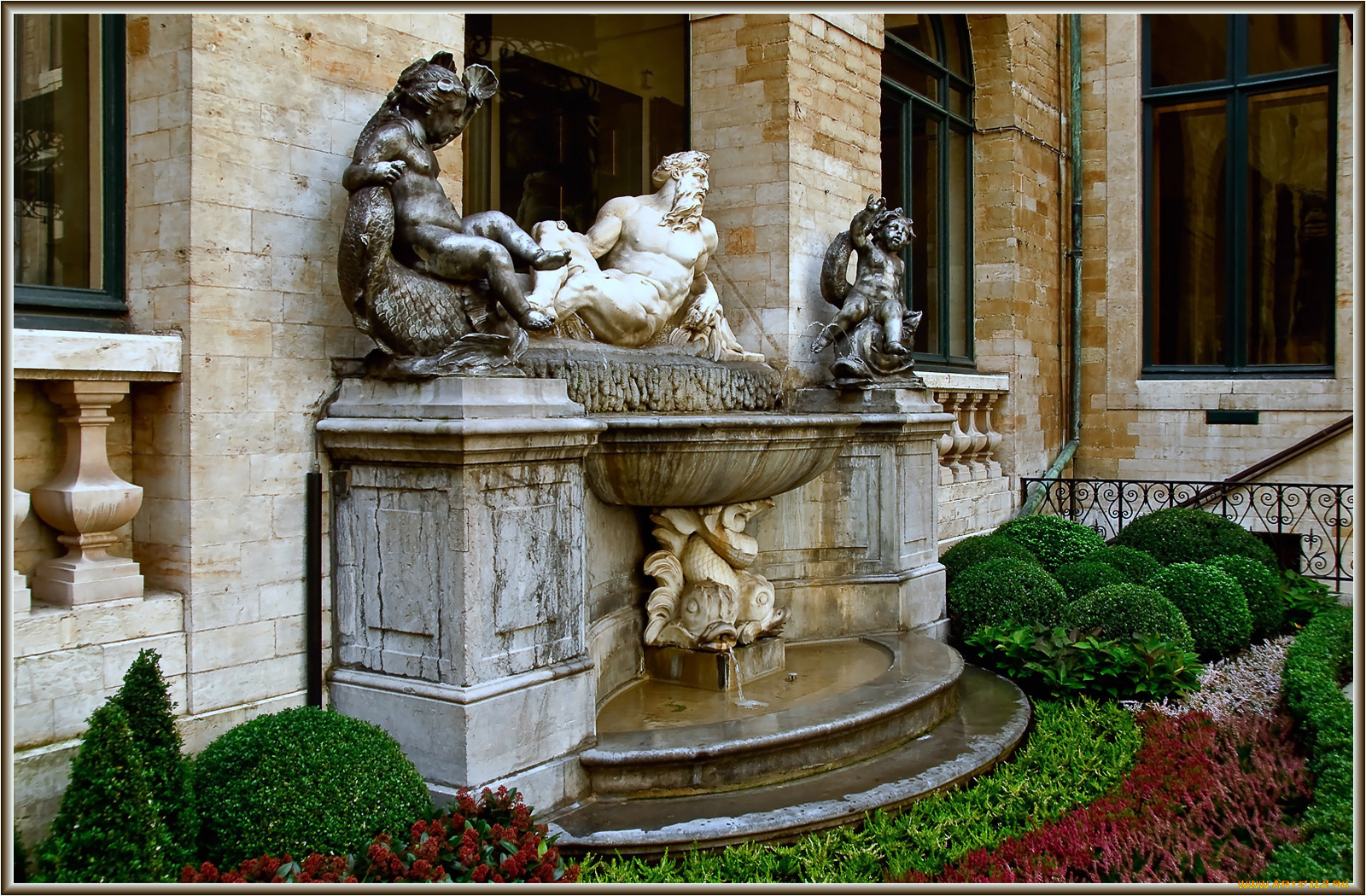 города, фонтаны, скульптуры