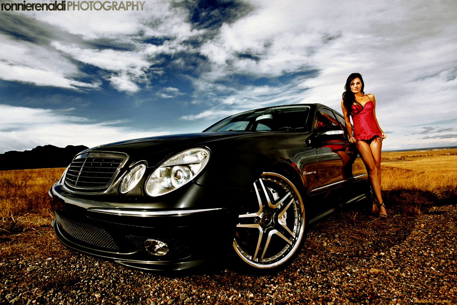 автомобили, авто, девушками, брюнетка, мерседес, корсет