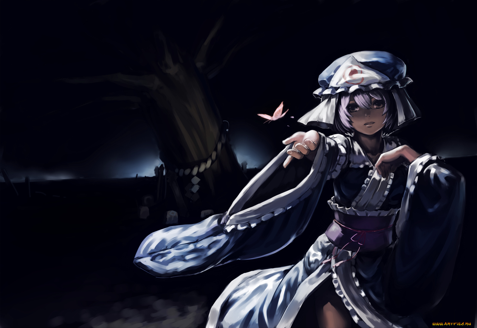 saigyouji, yuyuko, аниме, touhou