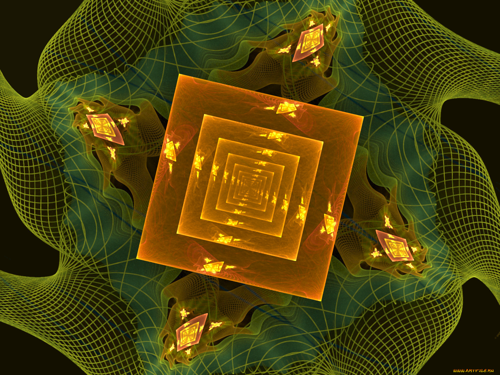 3д, графика, fractal, фракталы, узор, фон, цвета