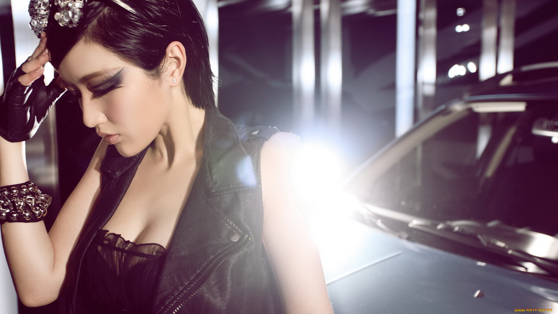 -Unsort, Азиатки, девушки, unsort, азиатки, азиатка, браслет, шляпка, макияж