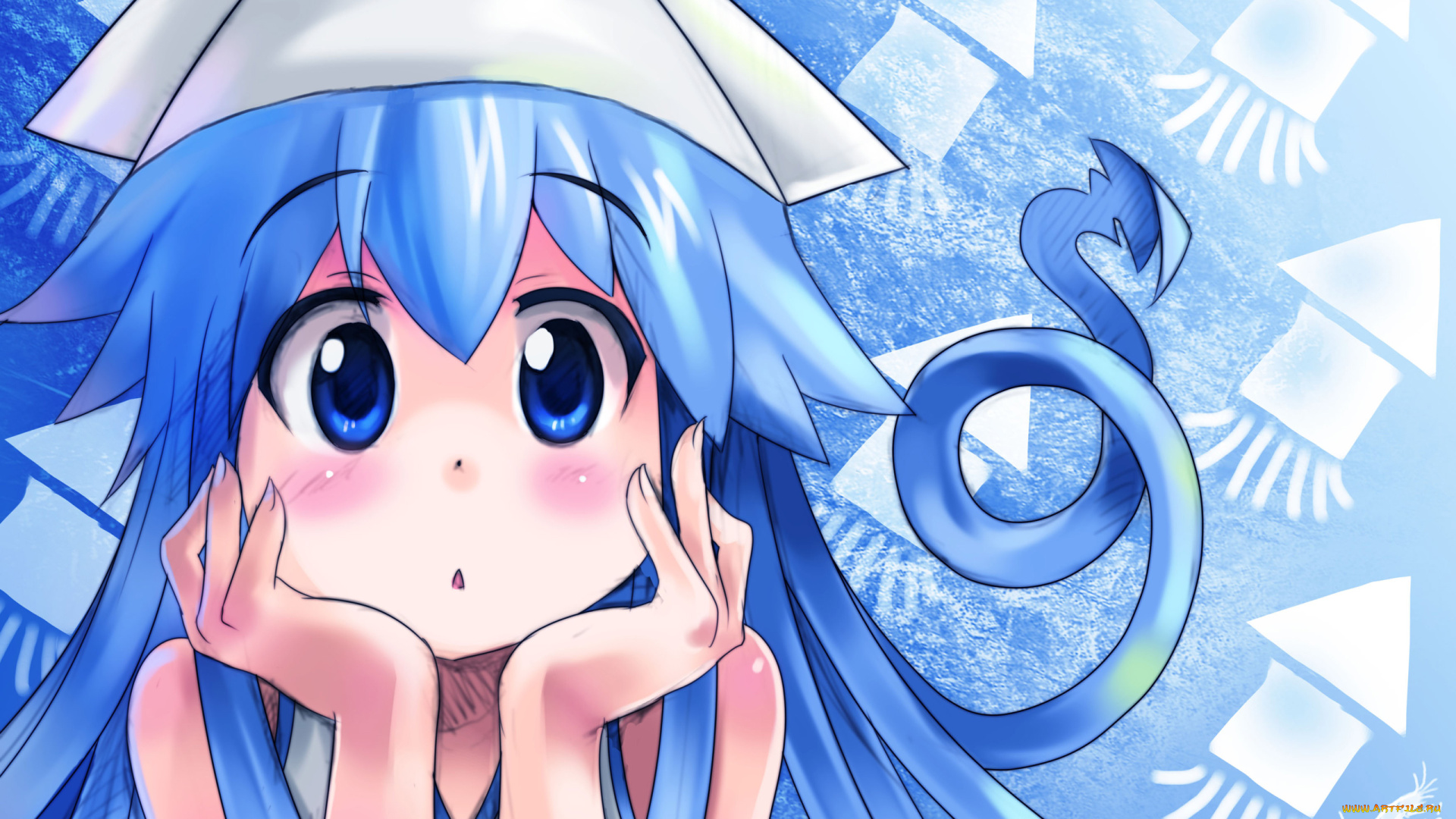 аниме, shinryaku, ika, musume, девушка