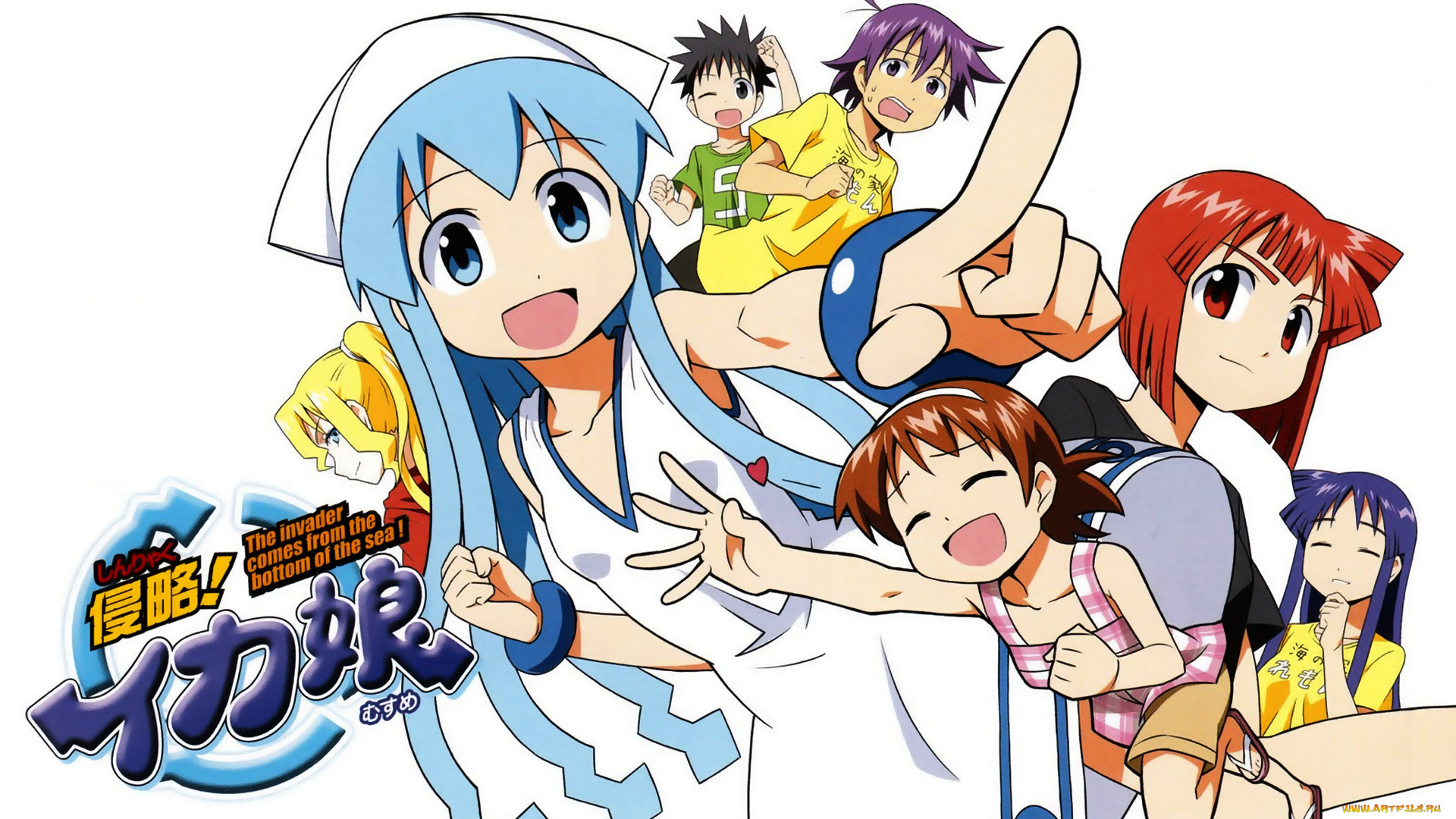 аниме, shinryaku, ika, musume, девушки