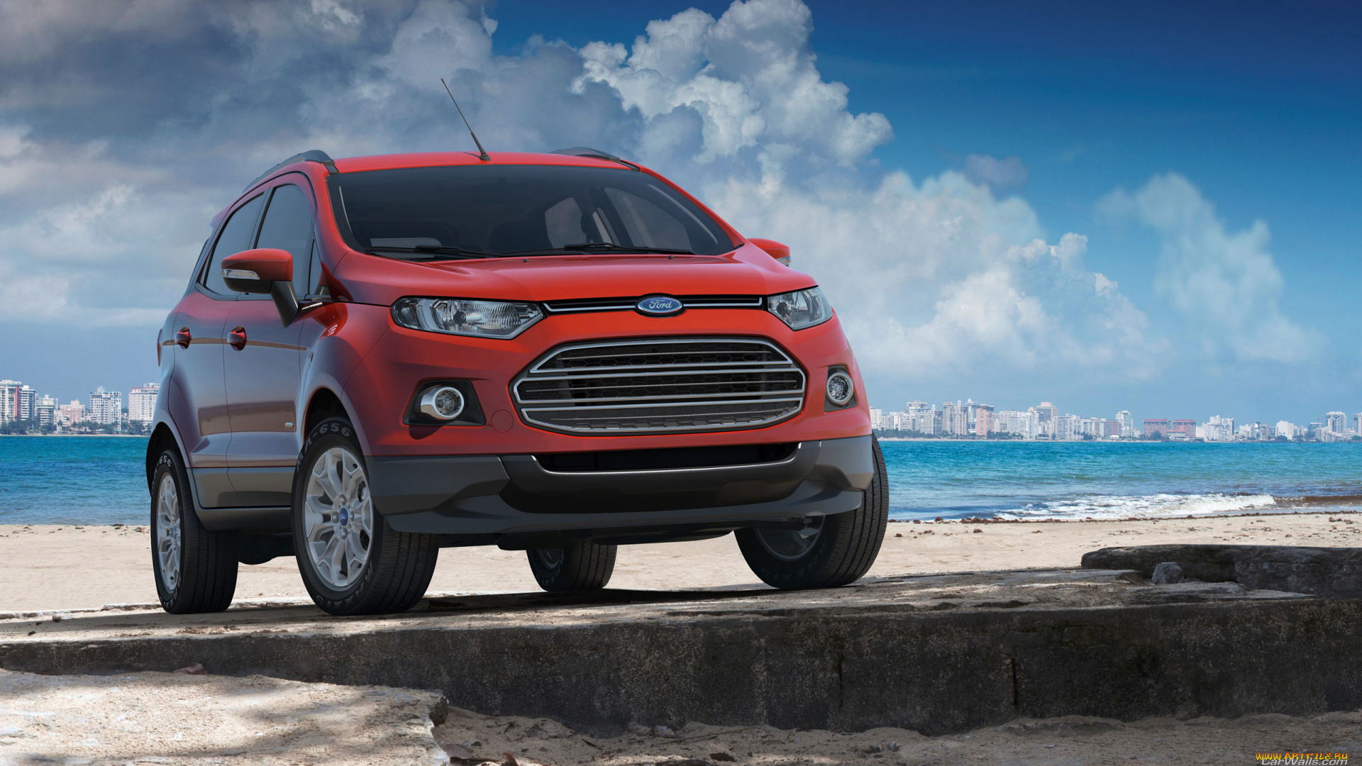 автомобили, ford, берег