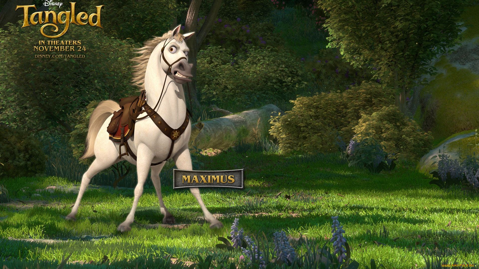 мультфильмы, tangled, конь, следопыт