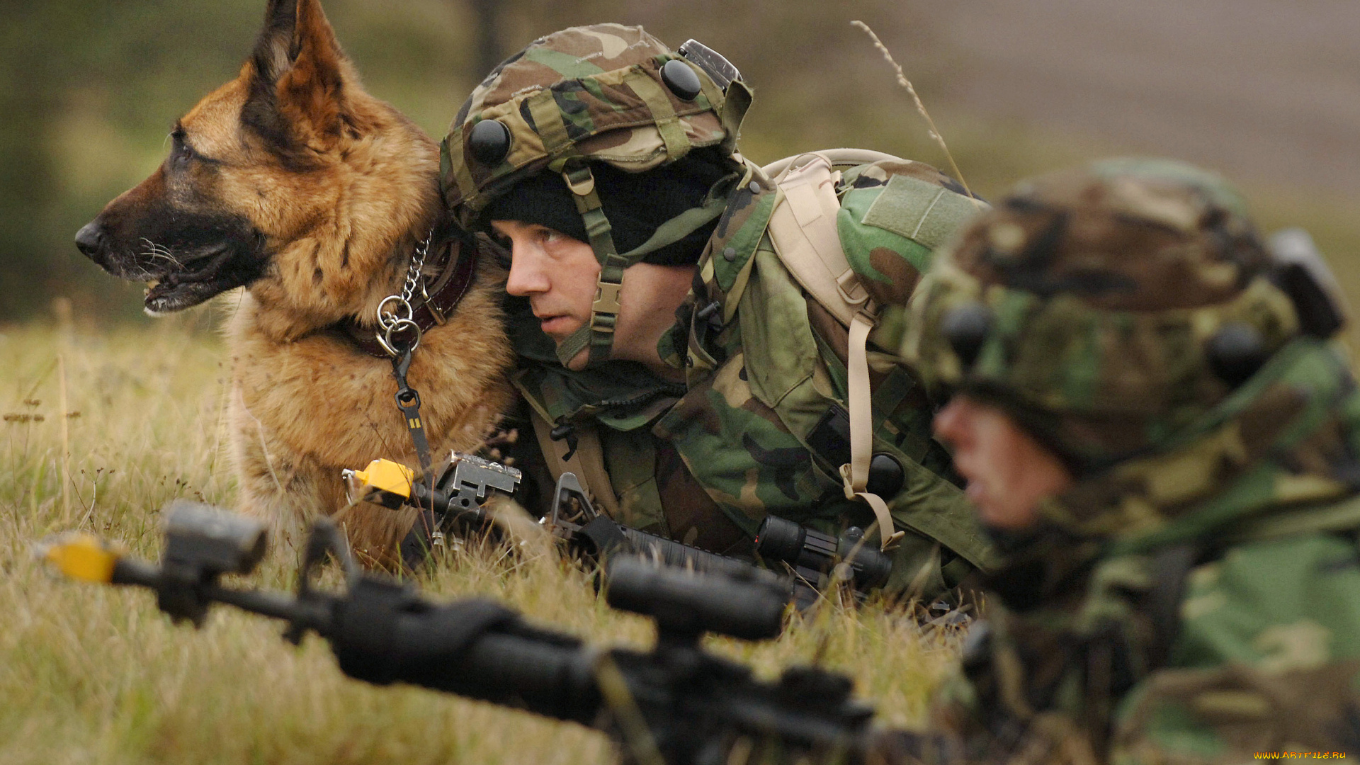 оружие, армия, спецназ, стрелки, лежат, автоматы