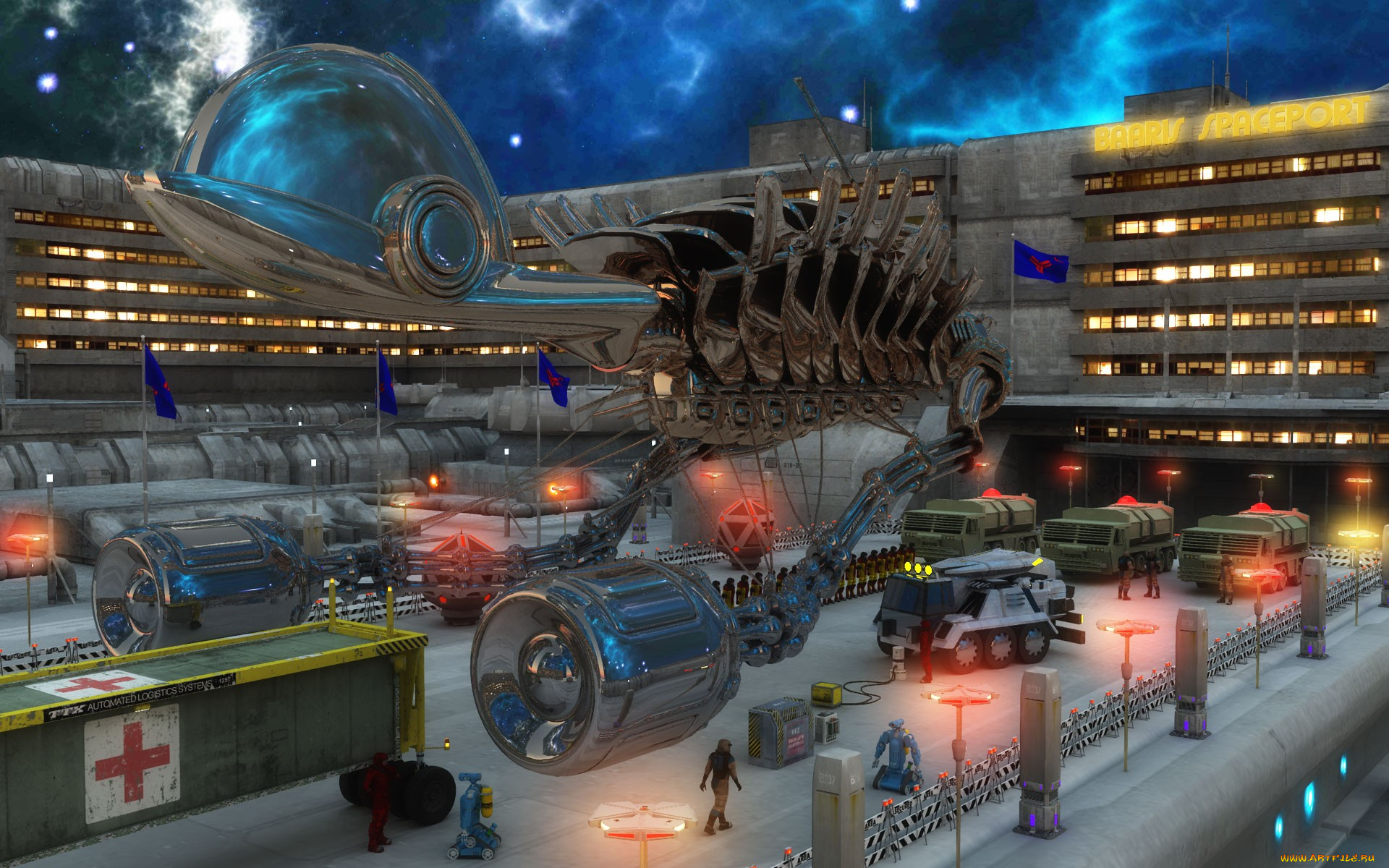 3д, графика, fantasy, фантазия, роботы