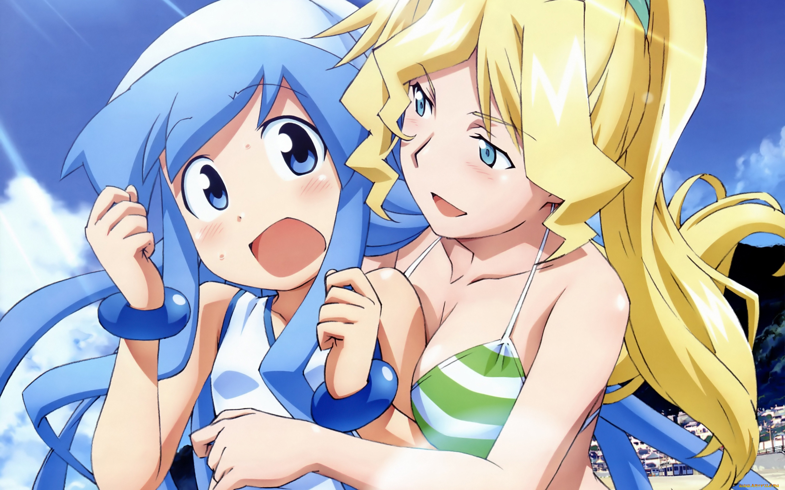 аниме, shinryaku, ika, musume, девушки