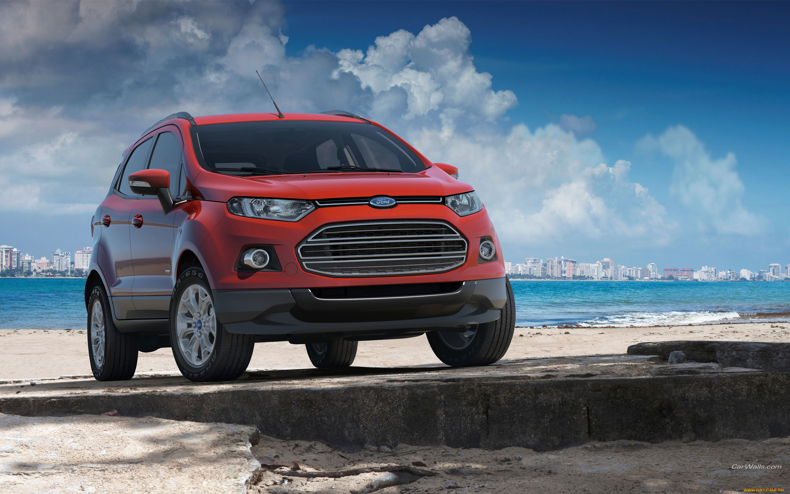 автомобили, ford, берег