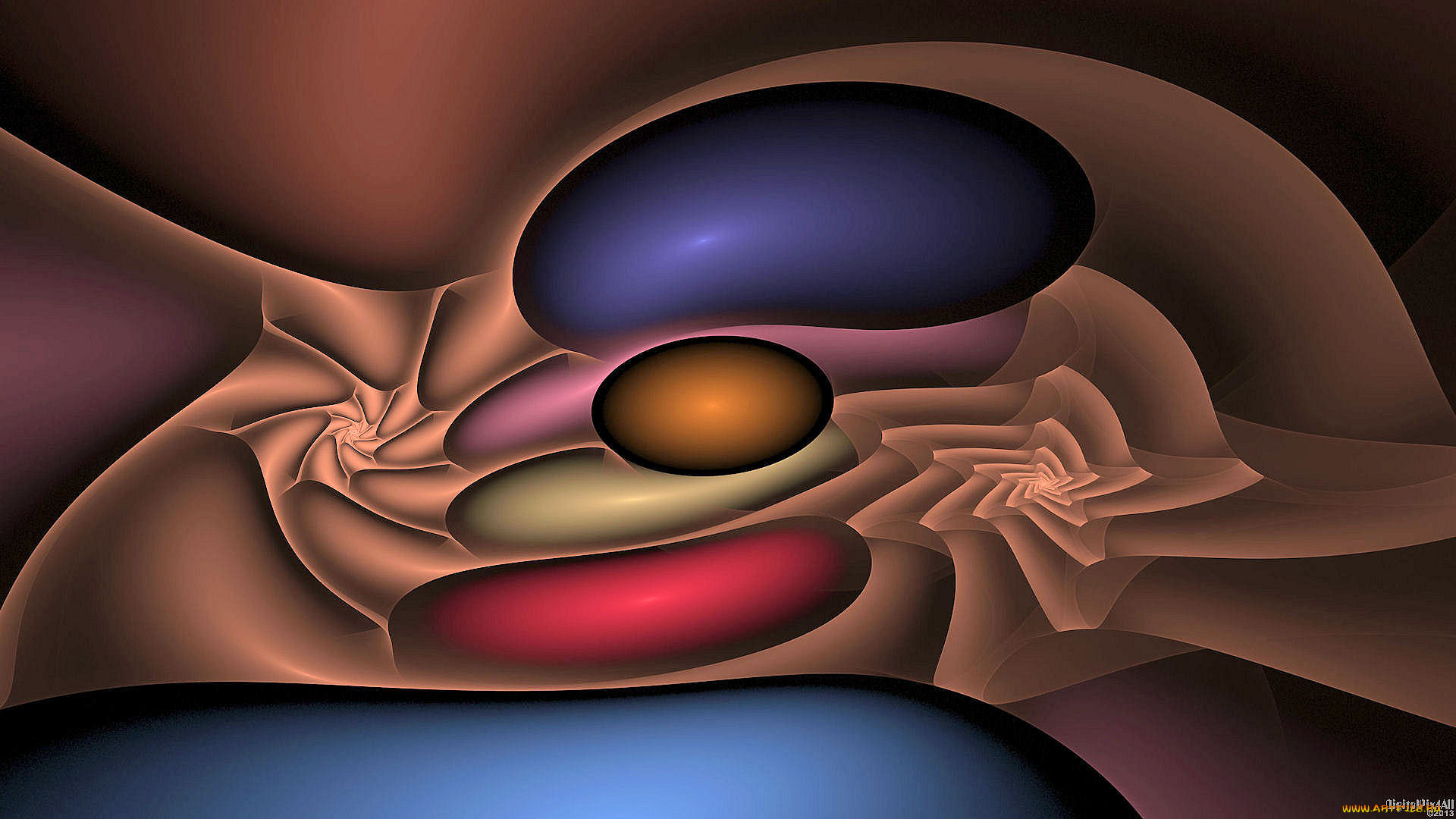 3д, графика, fractal, фракталы, цвета, узор, фон