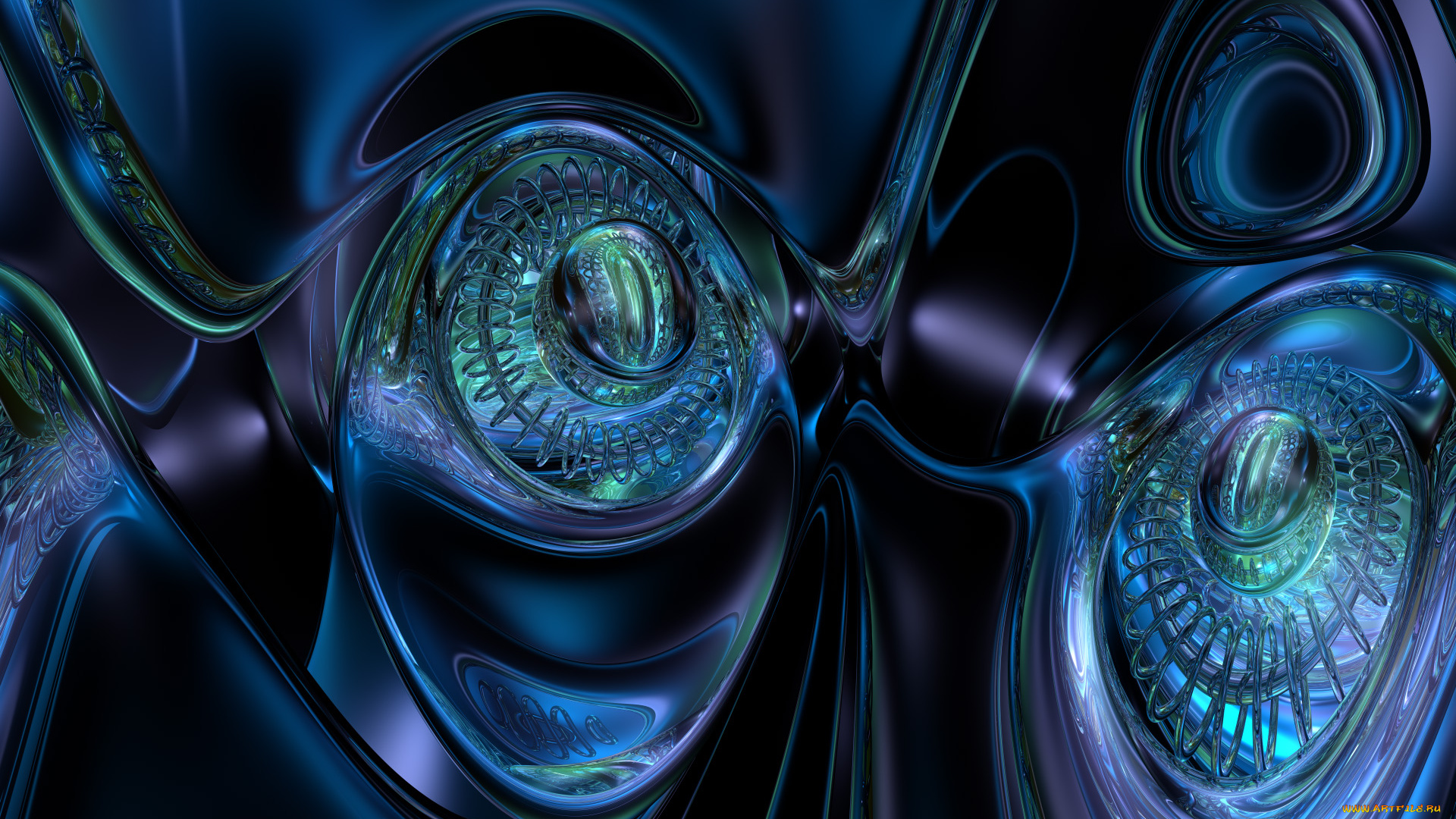 3д, графика, fractal, фракталы, узор, цвет, фон