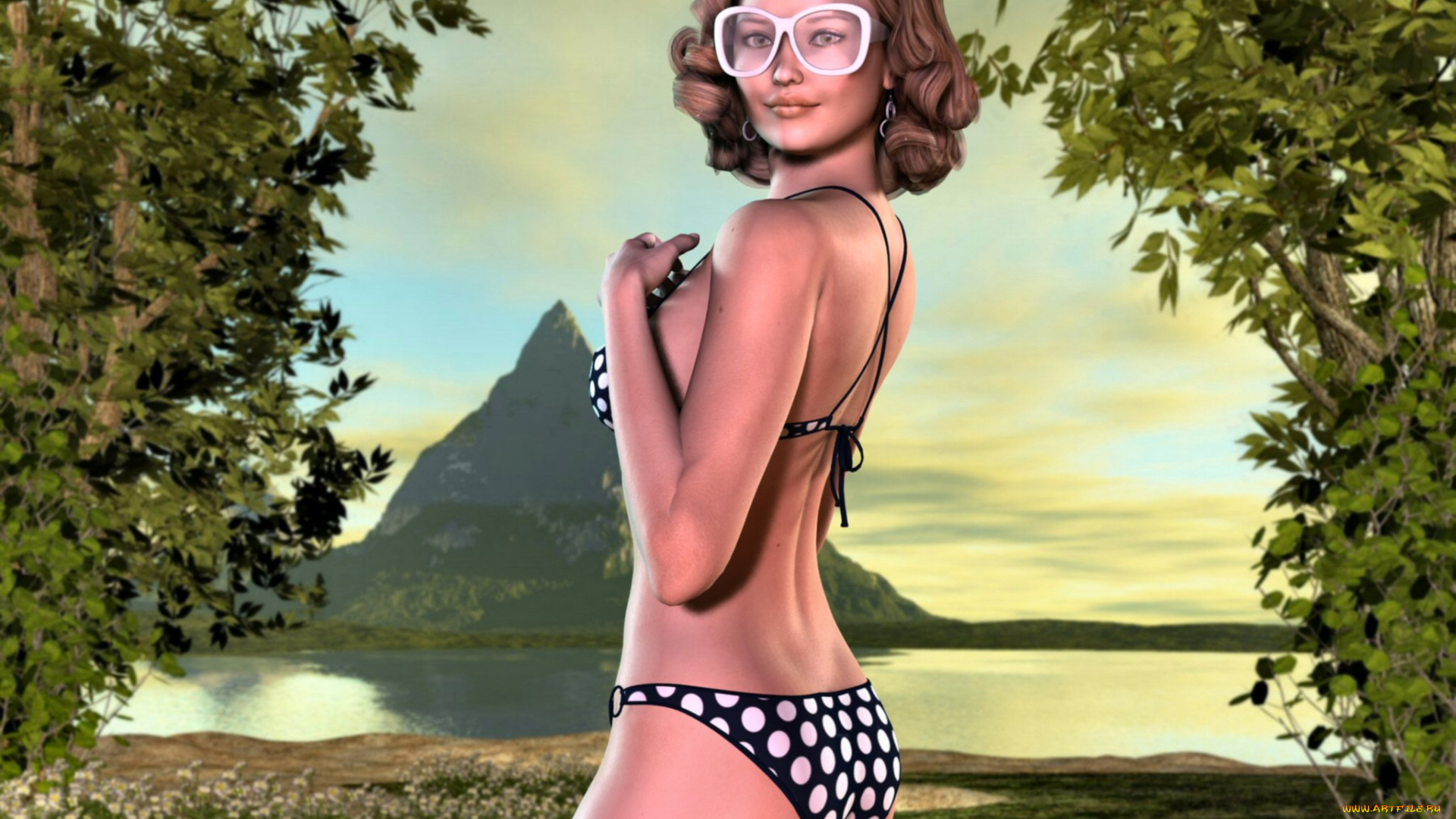 3д, графика, people, люди, девушка, бикини