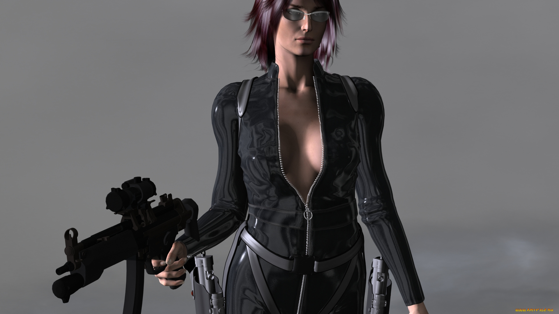 3д, графика, people, люди, девушка, оружие