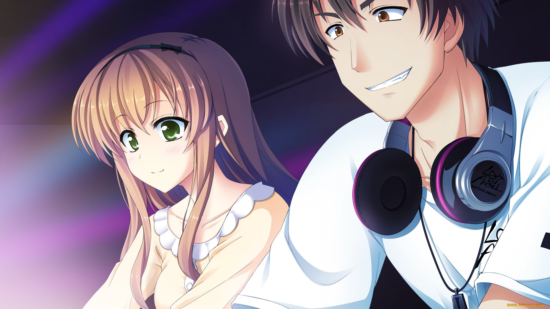 аниме, atled, everlasting, song, девушка, фон, парень