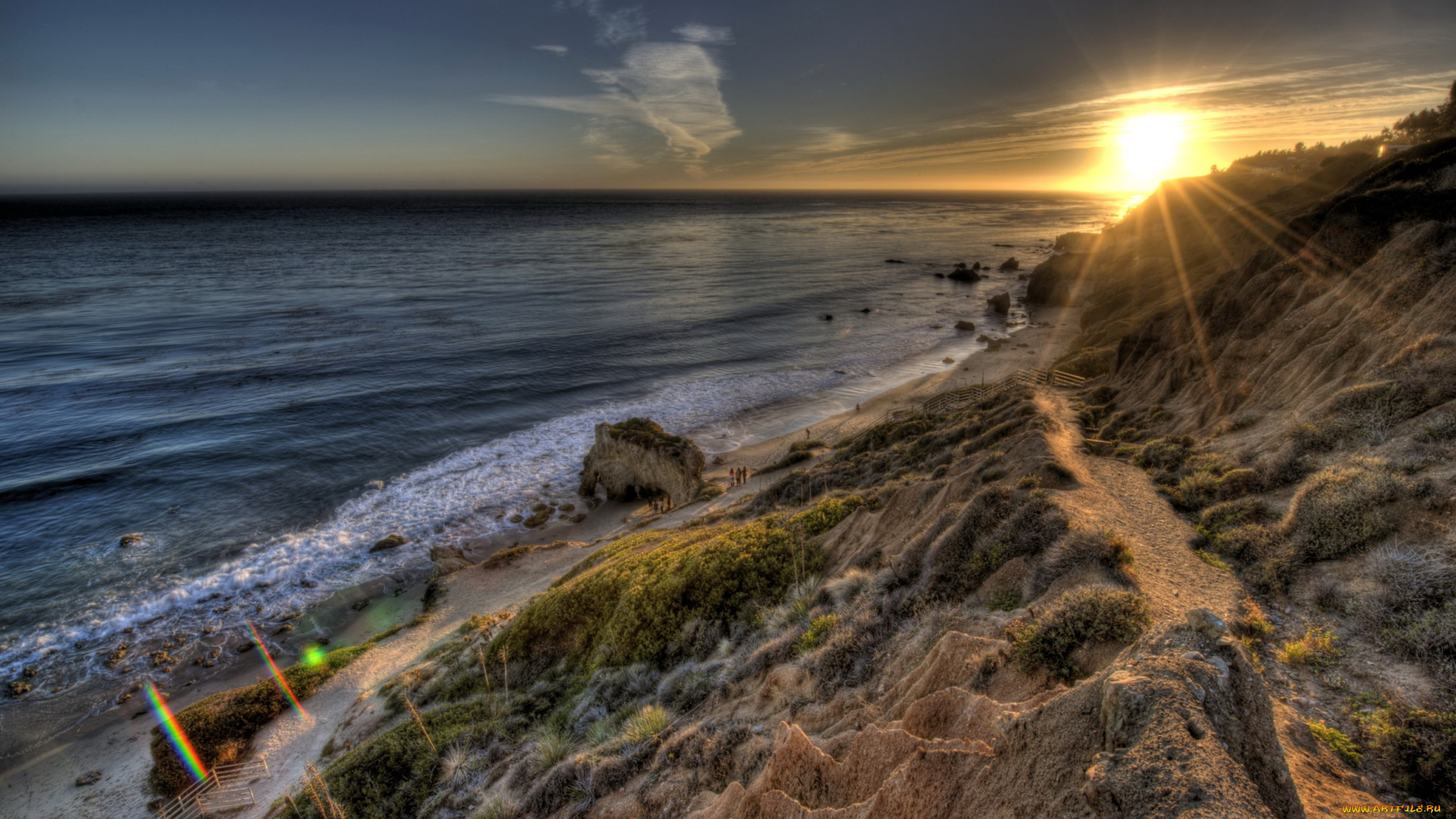 california, malibu, природа, восходы, закаты, море, побережье