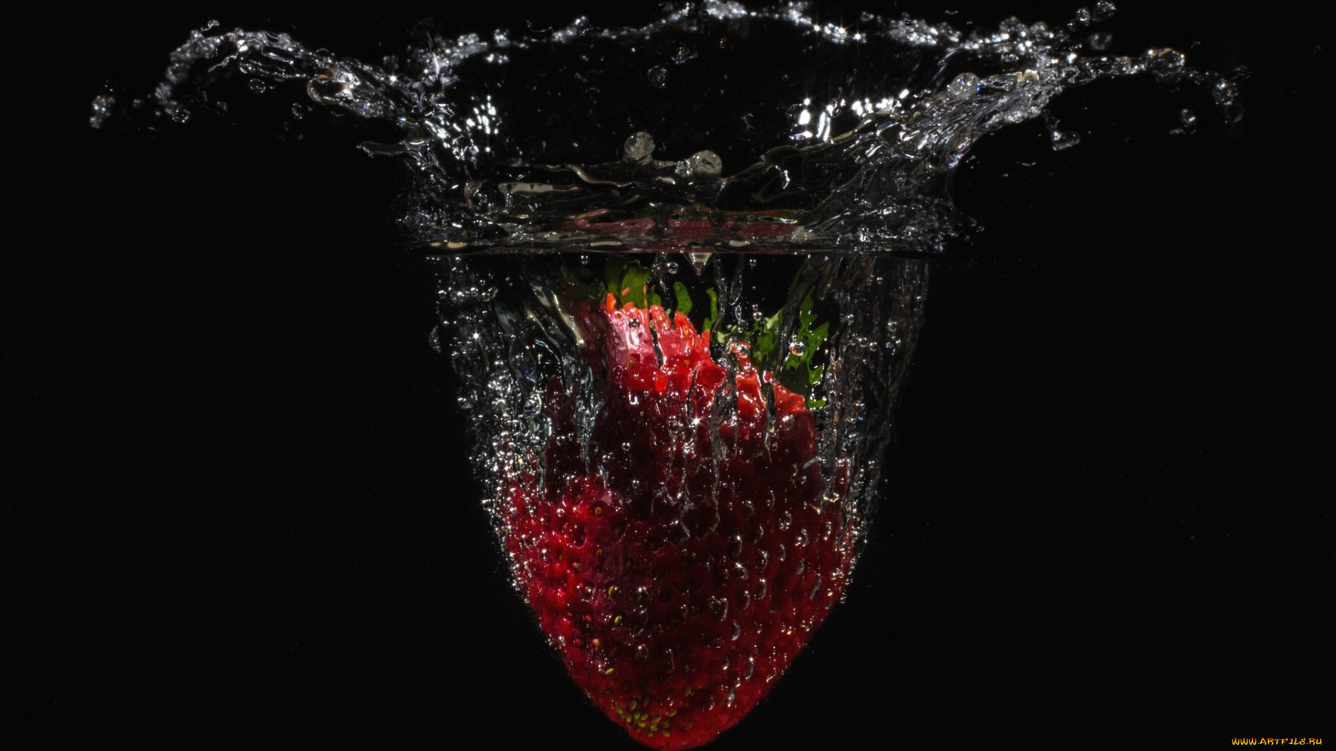 еда, клубника, земляника, ягода, вода