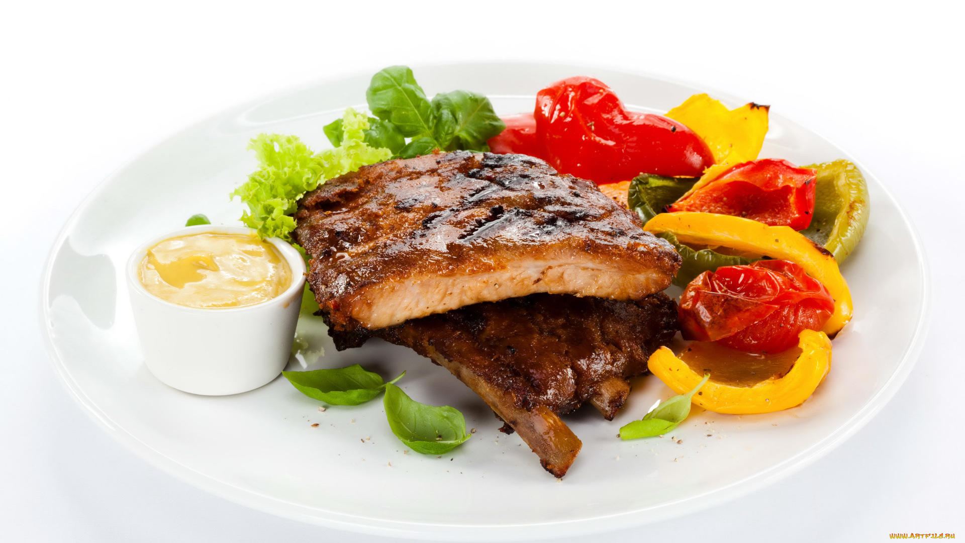 еда, мясные, блюда, мясо, ребрышки