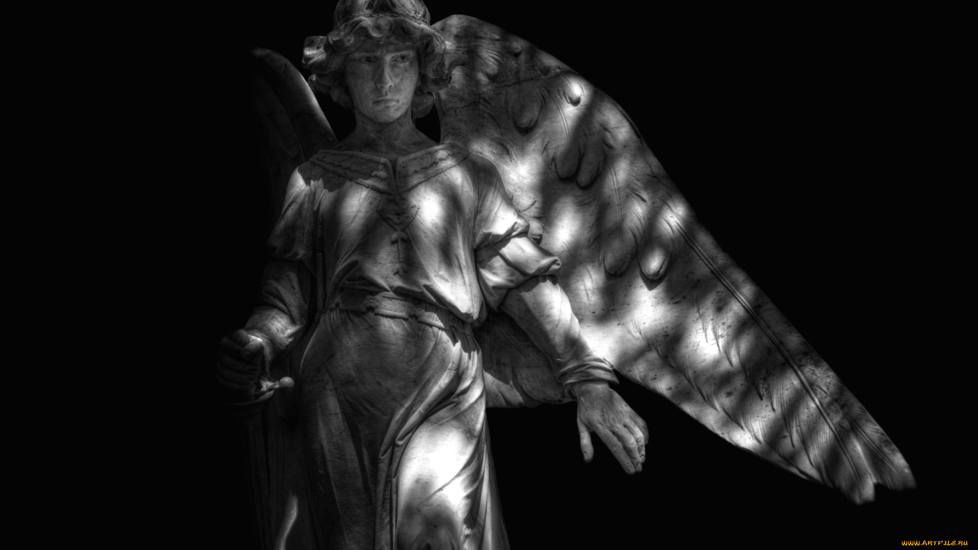 города, памятники, скульптуры, арт, объекты, ангел