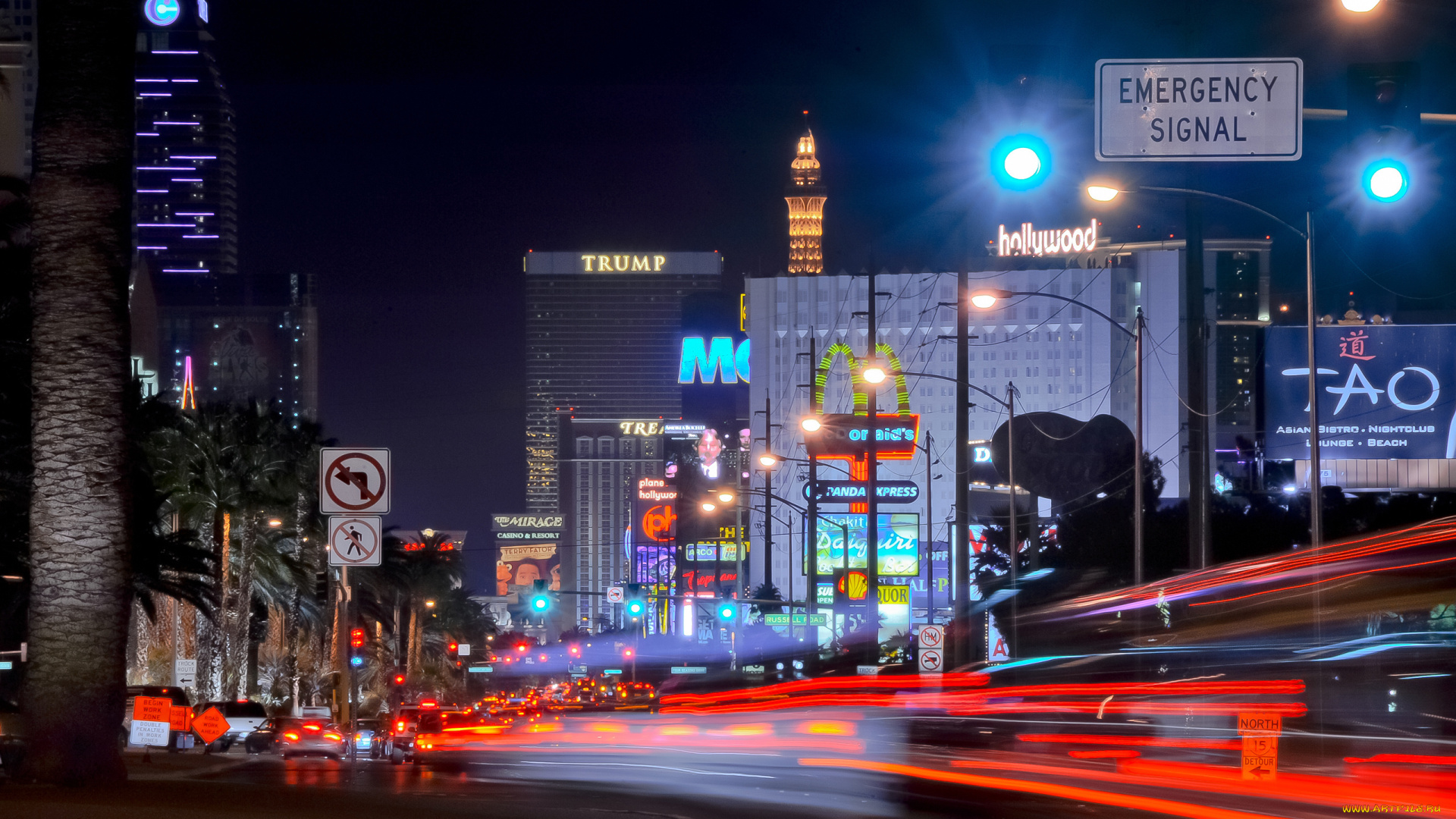 las, vegas, города, лас, вегас, сша, las-vegas, америка, огни, дорога