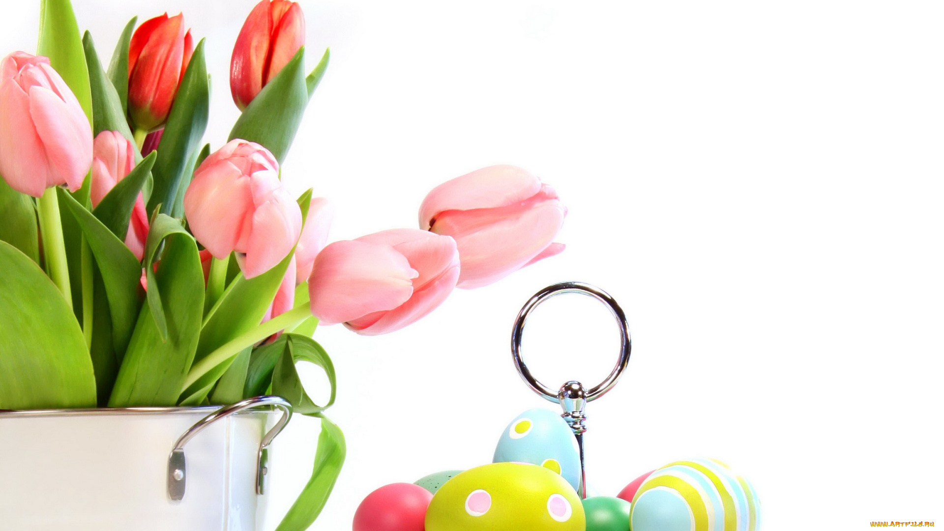 праздничные, пасха, яйца, цветы