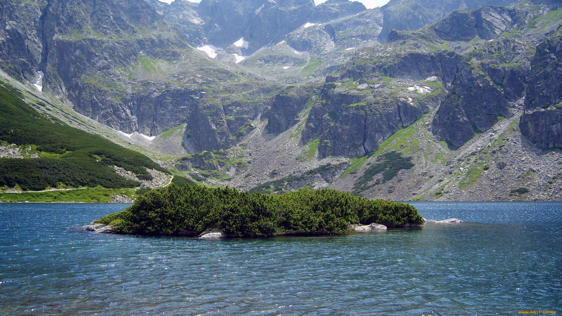 природа, реки, озера, горы, озеро, островок