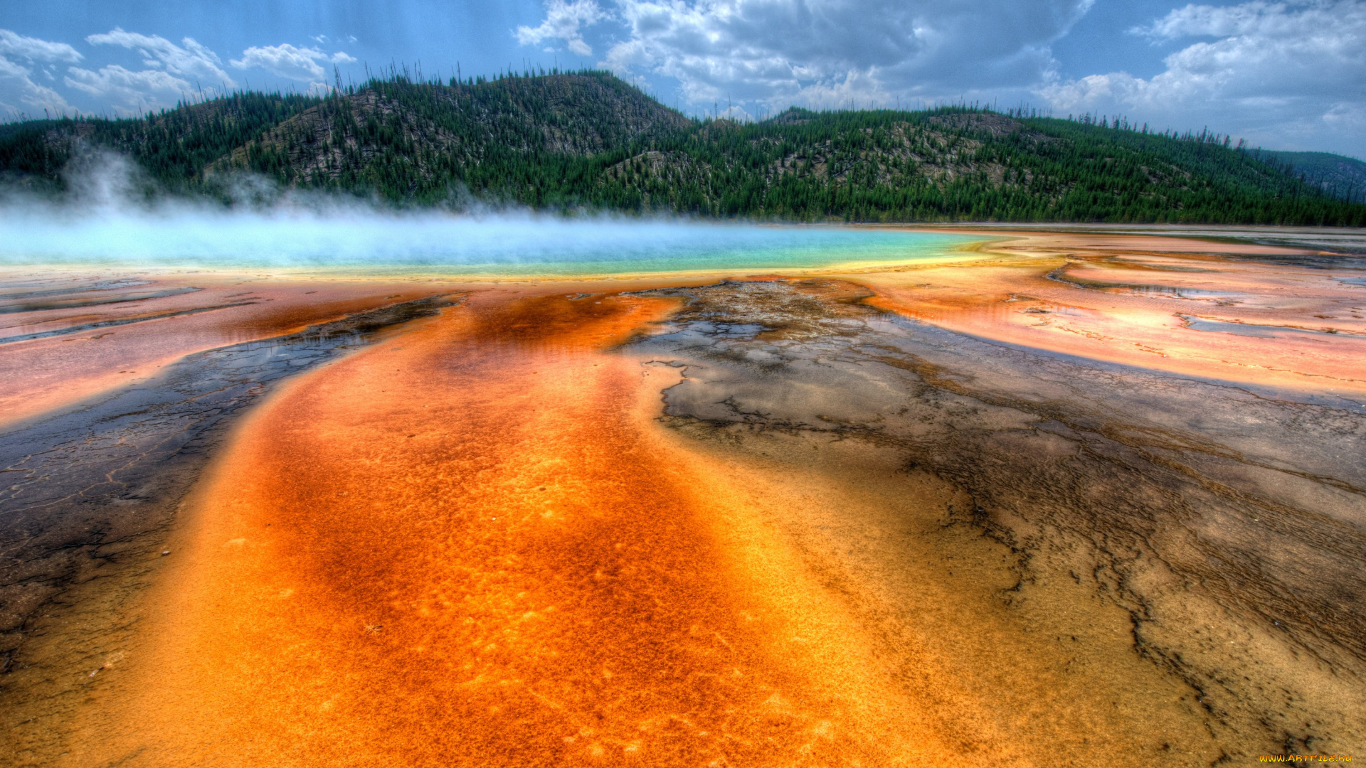 природа, реки, озера, штат, вайоминг, сша