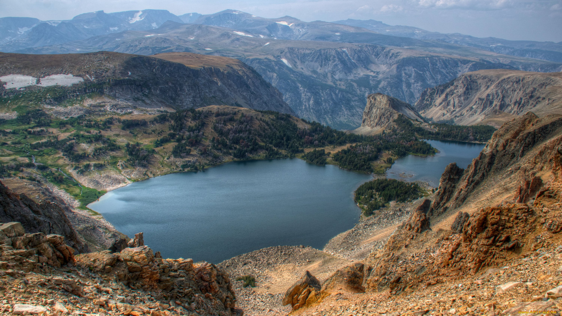 природа, реки, озера, штат, вайоминг, сша