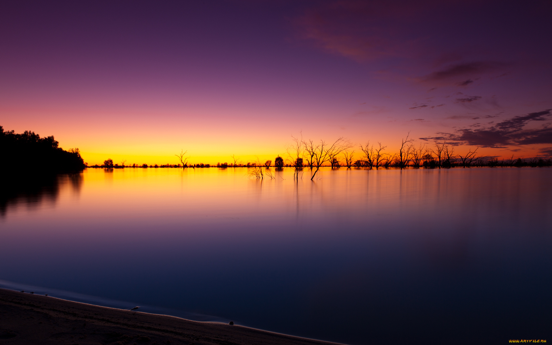 природа, восходы, закаты, водоем, закат