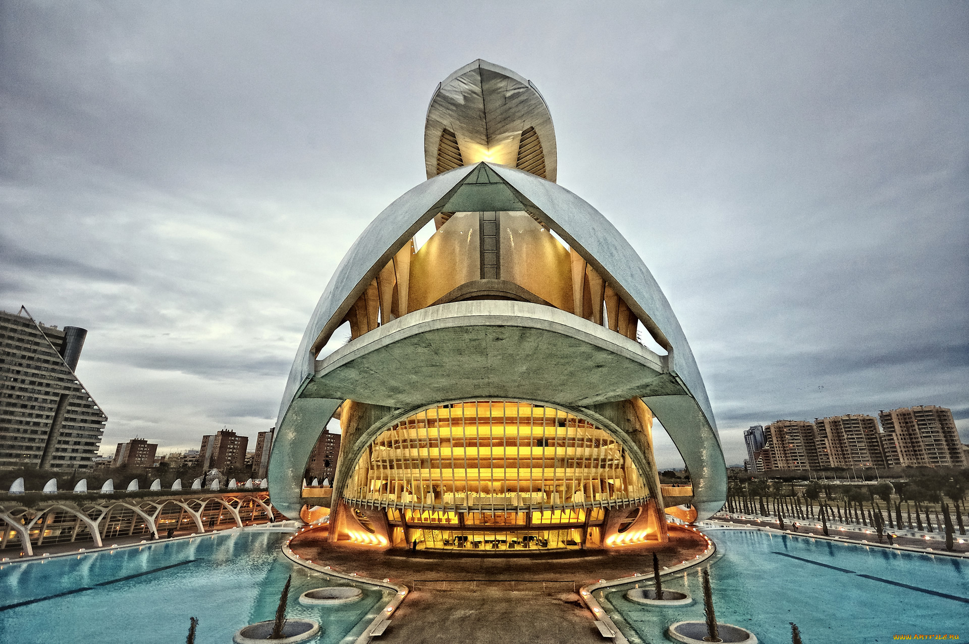 города, здания, дома, valencia, город, испания