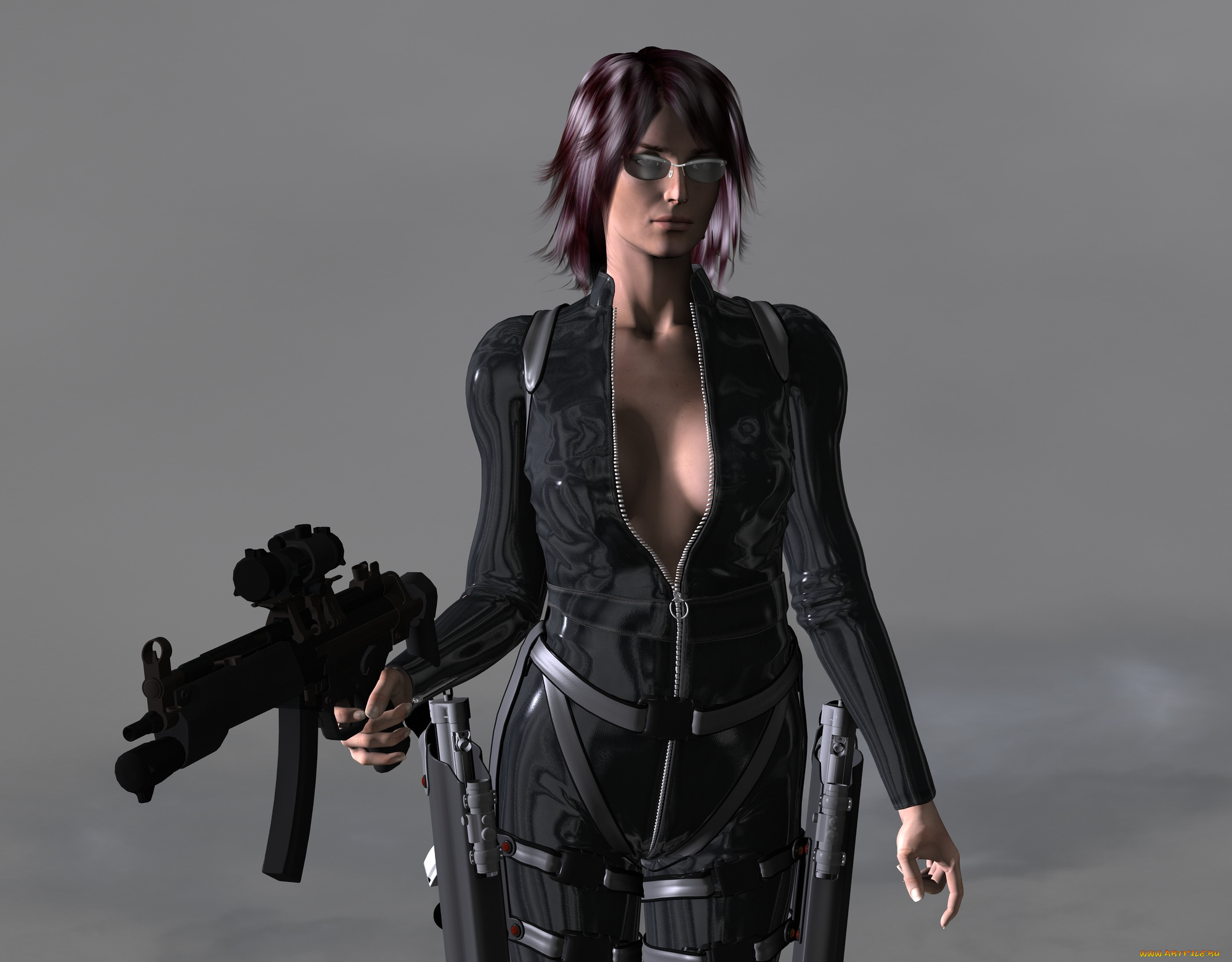 3д, графика, people, люди, девушка, оружие