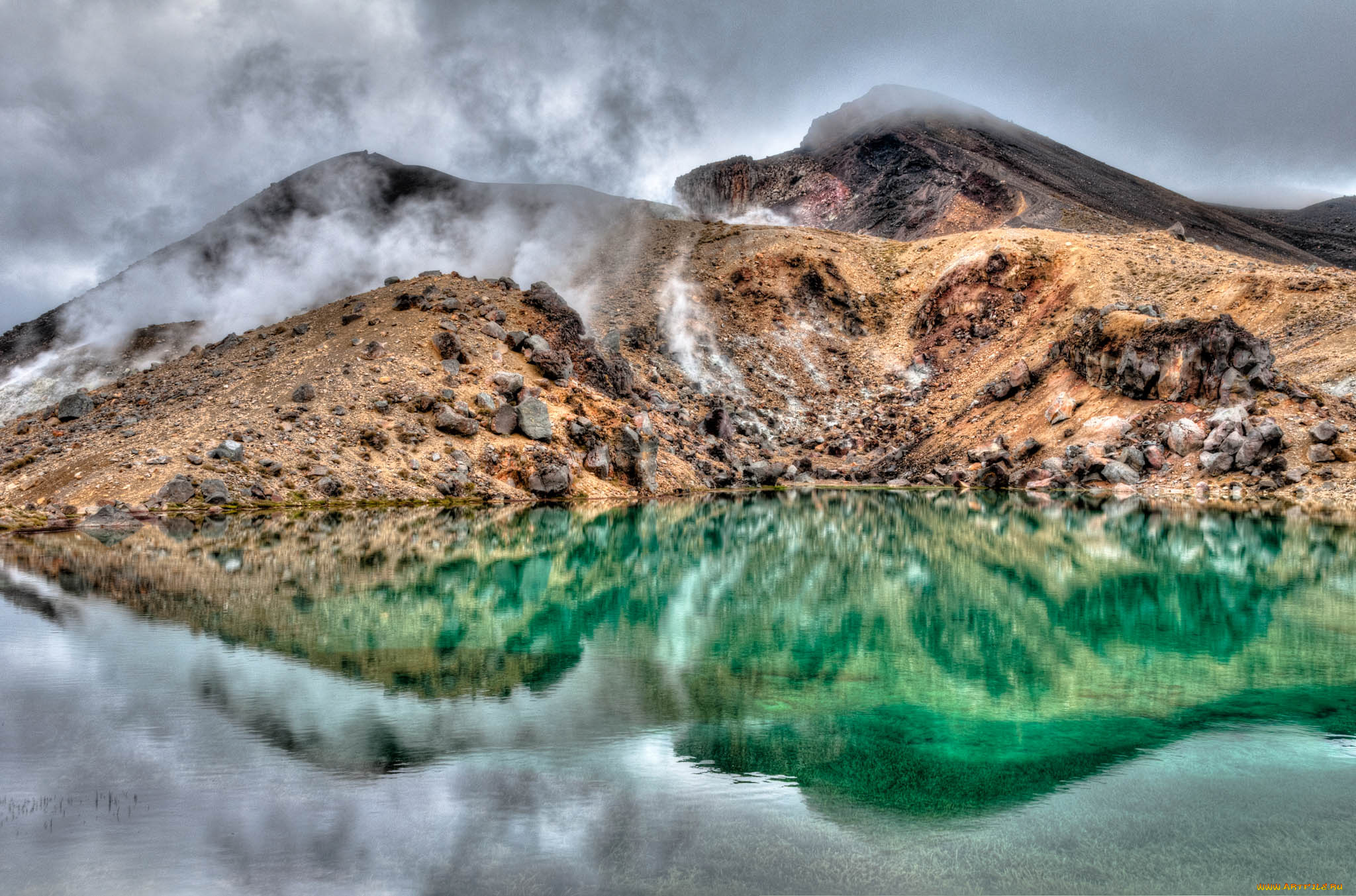 природа, реки, озера, новая, зеландия