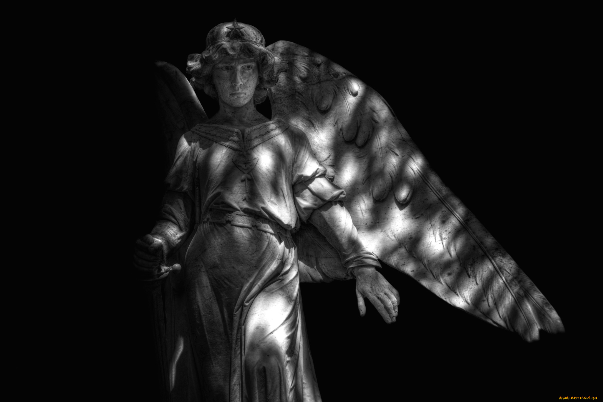 города, памятники, скульптуры, арт, объекты, ангел