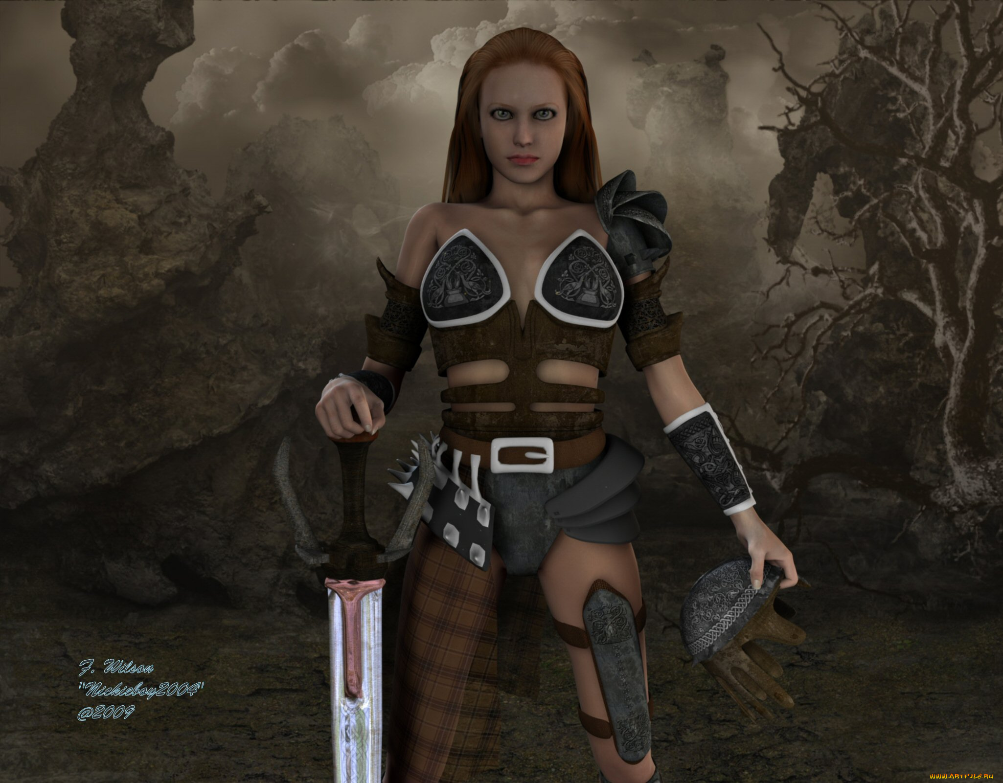 3д, графика, amazon, амазонки, девушка, меч