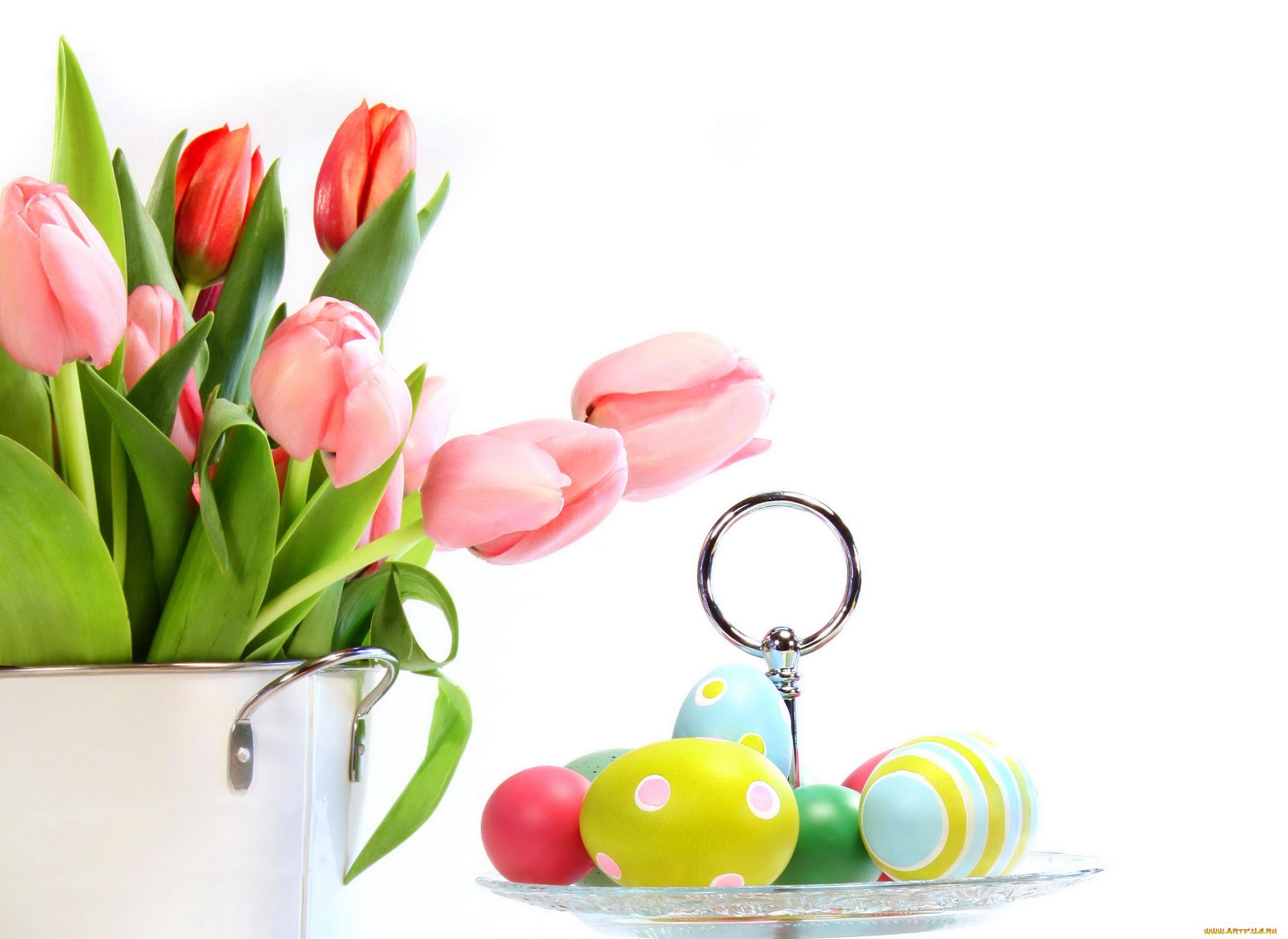 праздничные, пасха, яйца, цветы